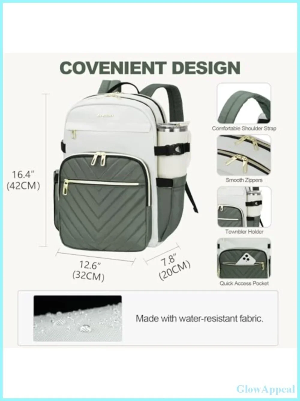 Laptop Backpack with Padded Sleeve, Multi-Compartment Travel Backpack
